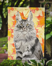 Load image into Gallery viewer, Maine Coon Fall Leaves Garden Flag - Outdoor Decorative Yard Flag CK3079GF