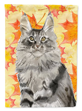 Load image into Gallery viewer, Maine Coon Fall Leaves Garden Flag - Outdoor Decorative Yard Flag CK3079GF
