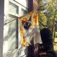 Load image into Gallery viewer, Siamese Fall Leaves Flag Canvas House Size CK3084CHF