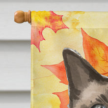 Load image into Gallery viewer, Siamese Fall Leaves Flag Canvas House Size CK3084CHF