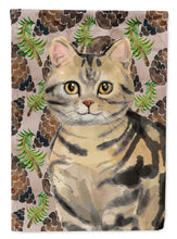 Load image into Gallery viewer, American Shorthair Brown Tabby Pine Cones Flag Canvas House Size CK3088CHF