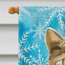 Load image into Gallery viewer, Bengal Winter Snowflake Flag Canvas House Size CK3105CHF