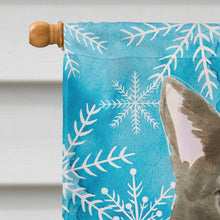 Load image into Gallery viewer, Bombay Winter Snowflake Flag Canvas House Size CK3107CHF