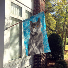 Load image into Gallery viewer, British Shorthair Winter Snowflake Flag Canvas House Size CK3108CHF