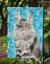 Load image into Gallery viewer, Maine Coon Winter Snowflake Garden Flag - Outdoor Decorative Yard Flag CK3109GF