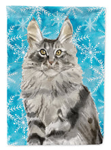 Load image into Gallery viewer, Maine Coon Winter Snowflake Garden Flag - Outdoor Decorative Yard Flag CK3109GF
