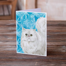 Load image into Gallery viewer, Persian Winter Snowflake Greeting Cards -  Blank Note Cards – 8-Pack of Artist-Designed Cards with Envelopes