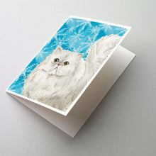 Load image into Gallery viewer, Persian Winter Snowflake Greeting Cards -  Blank Note Cards – 8-Pack of Artist-Designed Cards with Envelopes