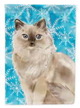 Load image into Gallery viewer, Ragdoll Winter Snowflake Flag Canvas House Size CK3112CHF