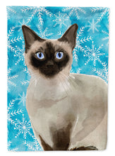 Load image into Gallery viewer, Siamese Winter Snowflake Flag Canvas House Size CK3114CHF