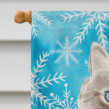 Load image into Gallery viewer, Siberian Winter Snowflake Flag Canvas House Size CK3115CHF