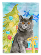 Load image into Gallery viewer, British Shorthair Christmas Presents Flag Canvas House Size CK3123CHF