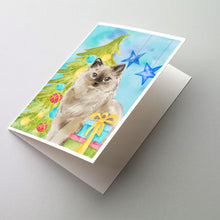 Load image into Gallery viewer, Ragdoll Christmas Presents Greeting Cards -  Blank Note Cards – 8-Pack of Artist-Designed Cards with Envelopes