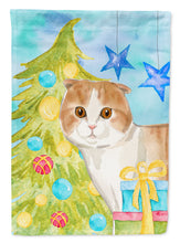 Load image into Gallery viewer, Scottish Fold Christmas Presents Flag Canvas House Size CK3128CHF