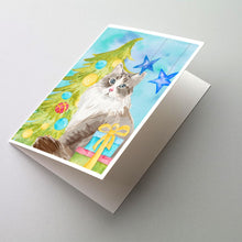 Load image into Gallery viewer, Siberian Christmas Presents Greeting Cards -  Blank Note Cards – 8-Pack of Artist-Designed Cards with Envelopes