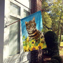 Load image into Gallery viewer, Bengal in Sunflowers Flag Canvas House Size CK3150CHF