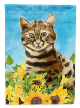 Load image into Gallery viewer, Bengal in Sunflowers Flag Canvas House Size CK3150CHF