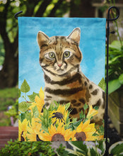 Load image into Gallery viewer, Bengal in Sunflowers Garden Flag - Outdoor Decorative Yard Flag CK3150GF