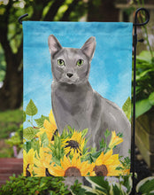 Load image into Gallery viewer, Blue Russian in Sunflowers Garden Flag - Outdoor Decorative Yard Flag CK3151GF