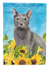 Load image into Gallery viewer, Blue Russian in Sunflowers Garden Flag - Outdoor Decorative Yard Flag CK3151GF