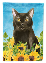 Load image into Gallery viewer, Bombay in Sunflowers Flag Canvas House Size CK3152CHF