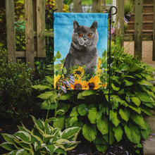 Load image into Gallery viewer, British Shorthair in Sunflowers Garden Flag - Outdoor Decorative Yard Flag CK3153GF