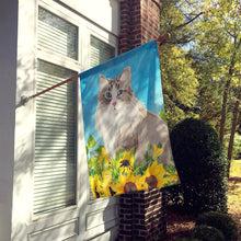 Load image into Gallery viewer, Siberian in Sunflowers Flag Canvas House Size CK3160CHF