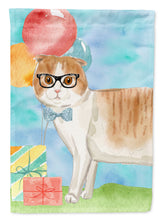 Load image into Gallery viewer, Scottish Fold Happy Birthday Flag Canvas House Size CK3173CHF