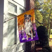 Load image into Gallery viewer, Hallween Australian Shepherd Flag Canvas House Size CK3196CHF