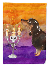 Load image into Gallery viewer, Hallween Black and Tan Dachshund Flag Canvas House Size CK3204CHF