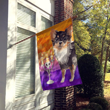 Load image into Gallery viewer, Hallween Long Haired Chihuahua Flag Canvas House Size CK3223CHF