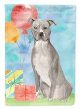 Load image into Gallery viewer, Happy Birthday Staffordshire Bull Terrier Flag Canvas House Size CK3229CHF