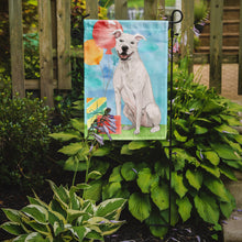 Load image into Gallery viewer, Happy Birthday White Staffordshire Bull Terrier Garden Flag - Outdoor Decorative Yard Flag CK3230GF