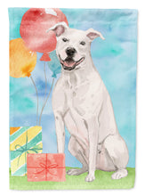 Load image into Gallery viewer, Happy Birthday White Staffordshire Bull Terrier Garden Flag - Outdoor Decorative Yard Flag CK3230GF