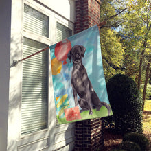 Load image into Gallery viewer, Happy Birthday Black Labrador Retriever Flag Canvas House Size CK3232CHF