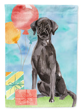 Load image into Gallery viewer, Happy Birthday Black Labrador Retriever Flag Canvas House Size CK3232CHF