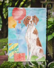 Load image into Gallery viewer, Happy Birthday Brittany Spaniel Garden Flag - Outdoor Decorative Yard Flag CK3233GF