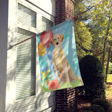 Load image into Gallery viewer, Happy Birthday Yellow Labrador Retriever Flag Canvas House Size CK3235CHF