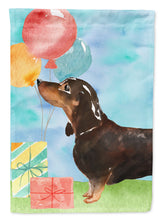 Load image into Gallery viewer, Happy Birthday Black and Tan Dachshund Flag Canvas House Size CK3239CHF