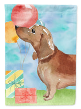 Load image into Gallery viewer, Happy Birthday Red Dachshund Flag Canvas House Size CK3240CHF