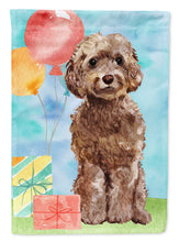 Load image into Gallery viewer, Happy Birthday Brown Cockapoo Flag Canvas House Size CK3243CHF