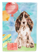 Load image into Gallery viewer, Happy Birthday Chocolate Parti Cocker Spaniel Flag Canvas House Size CK3246CHF