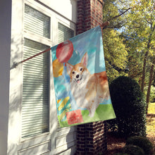 Load image into Gallery viewer, Happy Birthday Corgi Flag Canvas House Size CK3248CHF