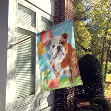Load image into Gallery viewer, Happy Birthday English Bulldog Flag Canvas House Size CK3250CHF