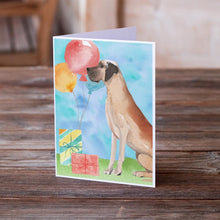 Load image into Gallery viewer, Happy Birthday Great Dane Greeting Cards -  Blank Note Cards – 8-Pack of Artist-Designed Cards with Envelopes