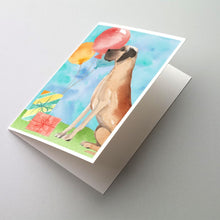 Load image into Gallery viewer, Happy Birthday Great Dane Greeting Cards -  Blank Note Cards – 8-Pack of Artist-Designed Cards with Envelopes