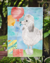 Load image into Gallery viewer, Happy Birthday Silver Poodle Garden Flag - Outdoor Decorative Yard Flag CK3255GF