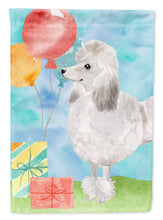 Load image into Gallery viewer, Happy Birthday Silver Poodle Garden Flag - Outdoor Decorative Yard Flag CK3255GF