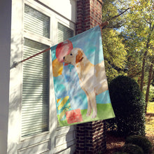 Load image into Gallery viewer, Happy Birthday Labrador Retriever Yellow Flag Canvas House Size CK3257CHF