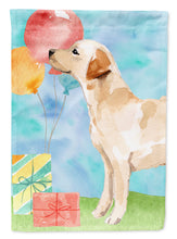 Load image into Gallery viewer, Happy Birthday Labrador Retriever Yellow Flag Canvas House Size CK3257CHF